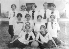 Estella's basketball team, about 1912