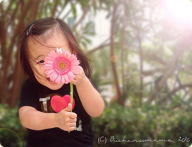 zoe with flower