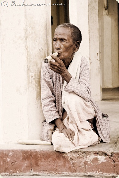 Burmese woman with cigar Burmese woman with cigar