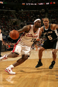lebron james nba 090405 cle vs sas 09 39 1 For Cavs as They Overpower Boston. Bron Rocks the Miami aka Easter Six.
