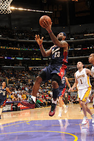 lebron james nba 091225 cle at lal 45 LeBron, Cavs Shine in Rout of Kobe, Lakers. LBJ Debuts the Xmas VII.