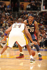 lebron james nba 091225 cle at lal 28 LeBron, Cavs Shine in Rout of Kobe, Lakers. LBJ Debuts the Xmas VII.
