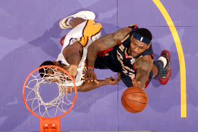 lebron james nba 091225 cle at lal 42 LeBron, Cavs Shine in Rout of Kobe, Lakers. LBJ Debuts the Xmas VII.