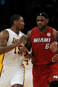 lebron james nba 101225 mia at lal 11 LeBron Has Triple Double Jaws With Kobe as Heat Take Down Lakers on Christmas Day