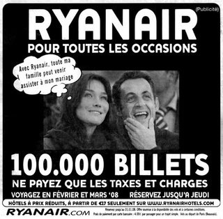 pub sarkozy ryanair carla