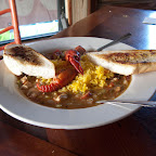 Sharing great Gumbo at Sparky's