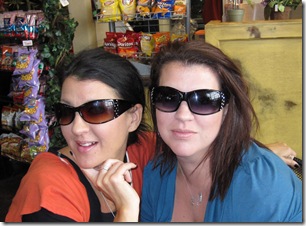 Ramona and Shannon matching glasses