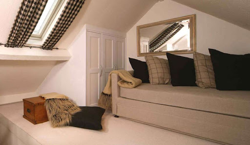 Plaid accent Bedroom Furnishing, Bedroom Design, Bedroom Furniture