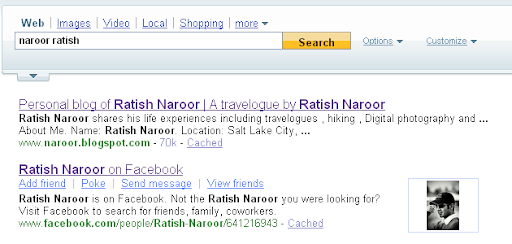 Facebook search monkey application yahoo
