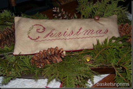 Christmas sampler in trencher