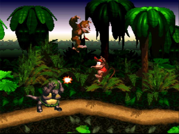 Donkey Kong rodando sob o ZSNES. Donkey Kong rodando sob o ZSNES.