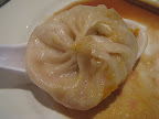 Unlike other dumplings, there's hot soup inside, so you eat these on a spoon. I was too full to try their onion pancakes. See recommendations at Yelp http://yelp.com/biz/joes-shanghai-new-york-2