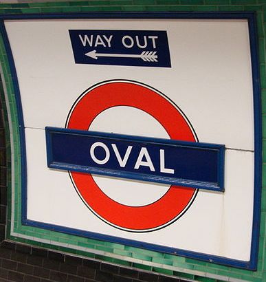 Oval tube sign