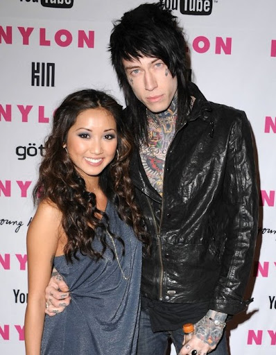 Brenda Song and boyfriend Trace Cyrus who you know from the band Metro 