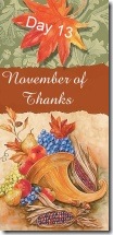 November of Thanks 13 at 'Rebecca Writes'