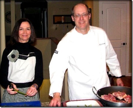 Selwyn and C.C. cooking