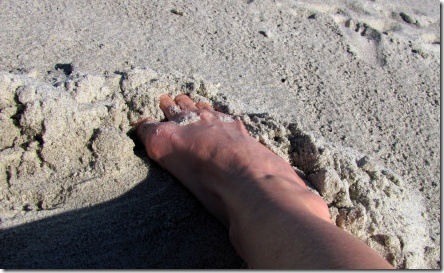 toes in sand