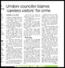 Pennington crime due to careless visitors Jan82010 The News