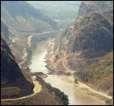 Gilgel Gibe III dam under construction in Ethiopia Salini construction Italy 250km sw Addis Ababa