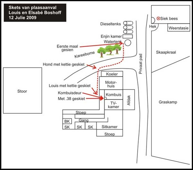 boshoff Farm Attack sketch Koppies FS 12 July 2009