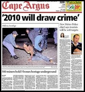 WC2010 will draw crime warns Cape Town police chief