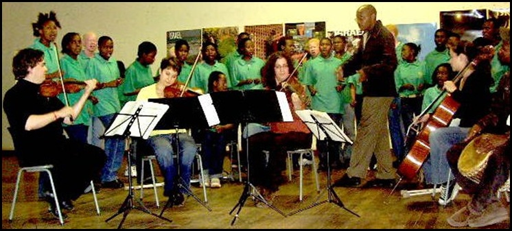Filadelphia school at Soshanguve entertained by Aviv Quartet of Israel