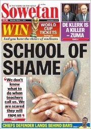 [Filadephia school of shame Sowetan front page[5].jpg]