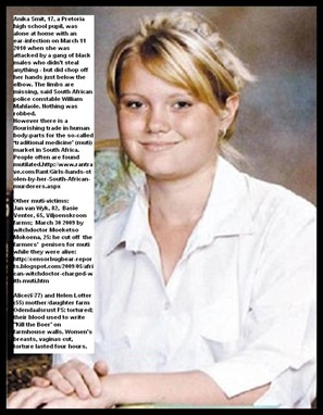 Smit Anika murdered hands chopped off raped Pretoria Mar112010