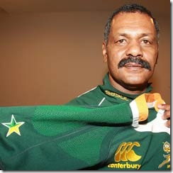PeterDeVilliers With Yellow Star SpringbokJersey