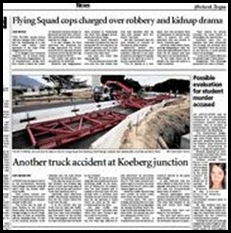 Flying Squad cops arrested for armed robbery Salt River Aug 28 2009