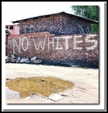 NoWhitesInOurPublicHousing sign in Port Elizabeth