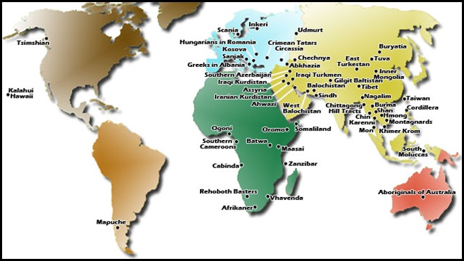 UNPO Nations and Peoples map shows Afrikaners as members