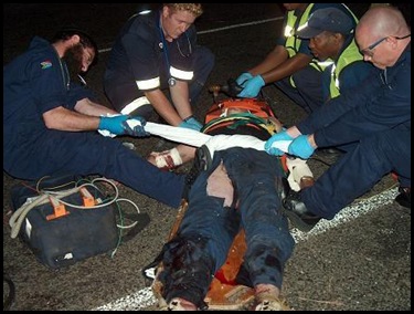 Trauma Society prehospital stabilising of patients