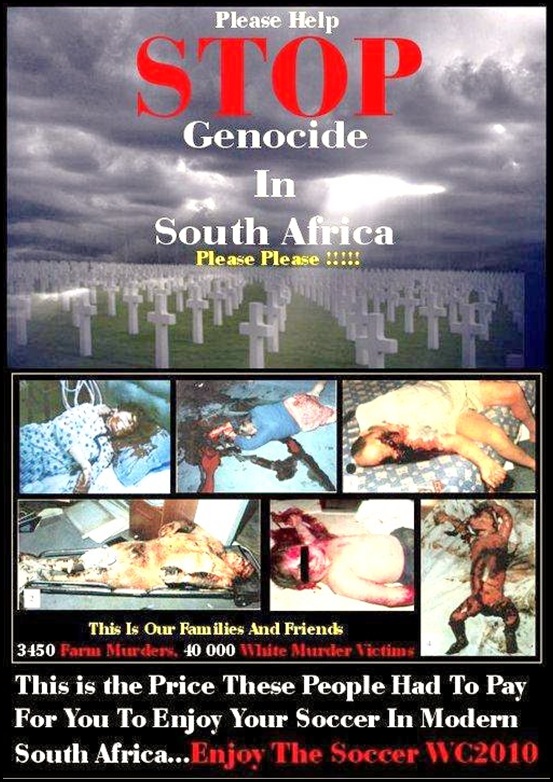 STOP BOER GENOCIDE POSTER ENJOY THE WC2010