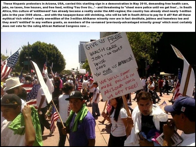 WE DEMAND FREE EVERYTHING ARIZONA HISPANIC PROTESTORS MAY2010