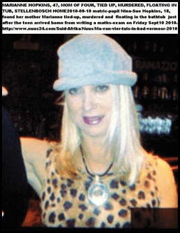 Hopkins Marianne 47 murdered mom of four Stellenbosch Sept102010