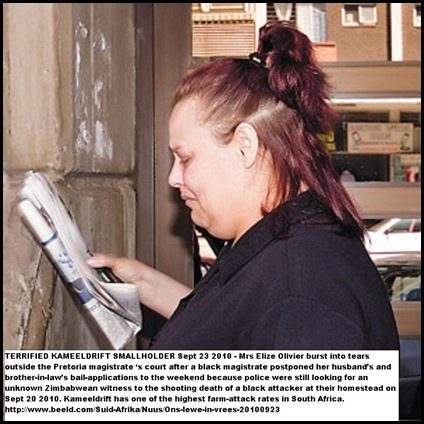 Olivier Elize husband Frederick and brother arrested for shooting dead attacker in selfdefence Uitzicht Kameeldrift Sept212010