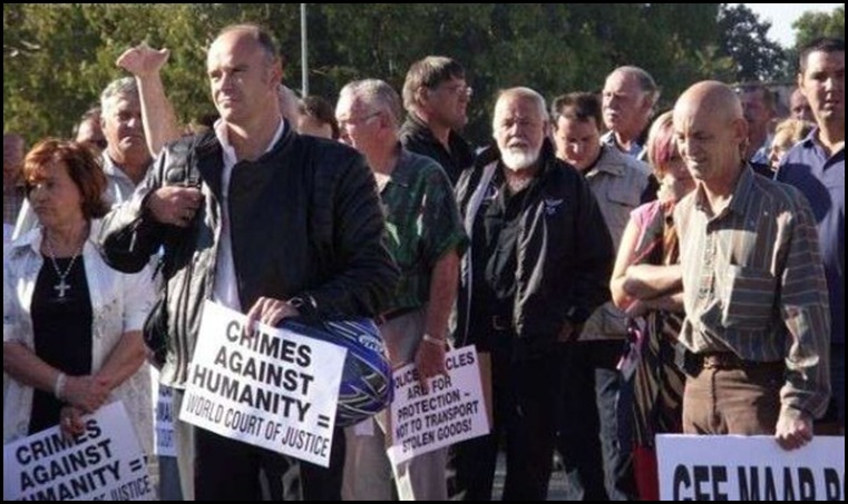 Free State farmers protest against double-murders of Alice and Helen Lotter March 62010 ANNALDALE FS