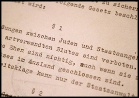 nuremberg law exibited at US National Archives