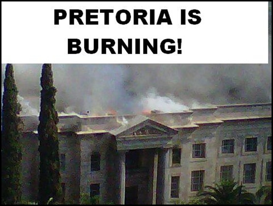 Pretoria Magistrate Court historic building burns Oct 27 2010 Pic Anneke Lombard