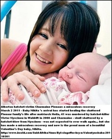 Pienaar Charmaine21_ baby_ Nikita ALBERTON hatcheting_victim miraculous recovery