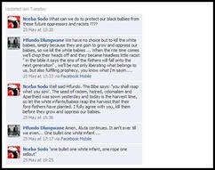 ONE BULLET ONE WHITE INFANT Sodo Nceba hatespeech FacebookMay252010