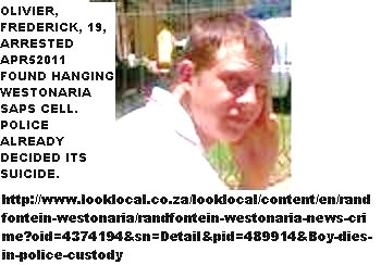 [Olivier Frederick 19 POLICE CLAIMED HE SUICIDED IN WESTONARIA POLICE CELL APR52011[4].jpg]