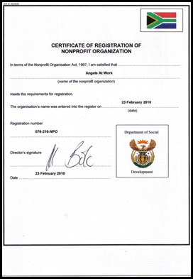 lAngels At Work NON PROFIT ORGANISATION certificate lAngels At Work NON PROFIT ORGANISATION certificate