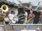 Photo: Matt playing the old "So Called Brass Band" bass drum.