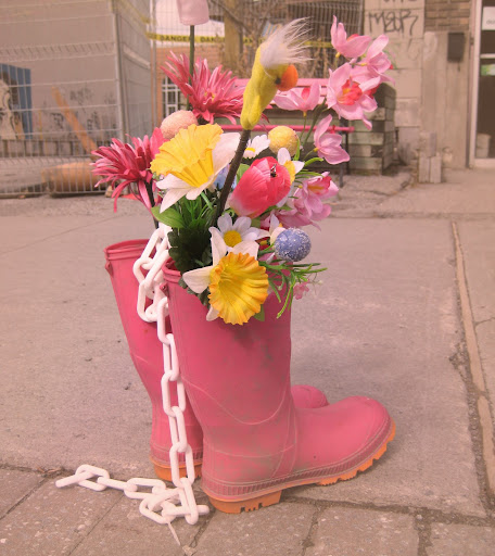 boot and flowers