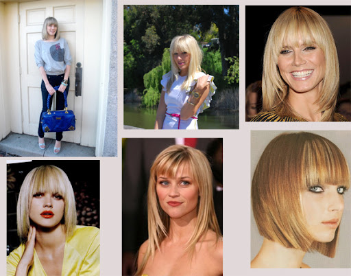 blonde fringe bangs