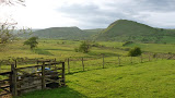 View from Nab End Camping Barn of where we walked on the Saturday