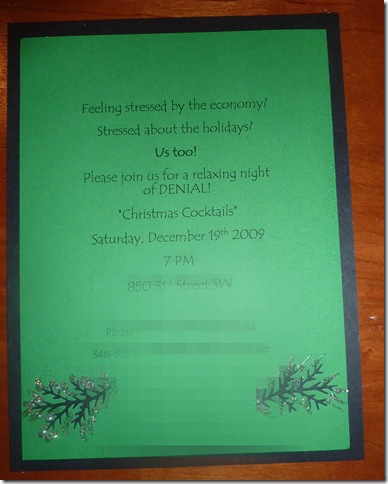Christmas party invite 2009
