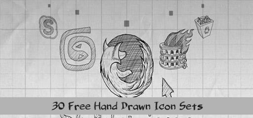 30 Free Hand Drawn Icon Sets 